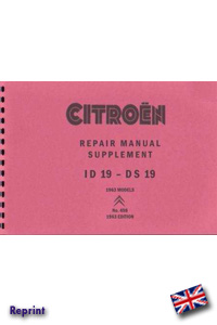 Citroën D Werkplaatshandboek No 498 ID19 DS19